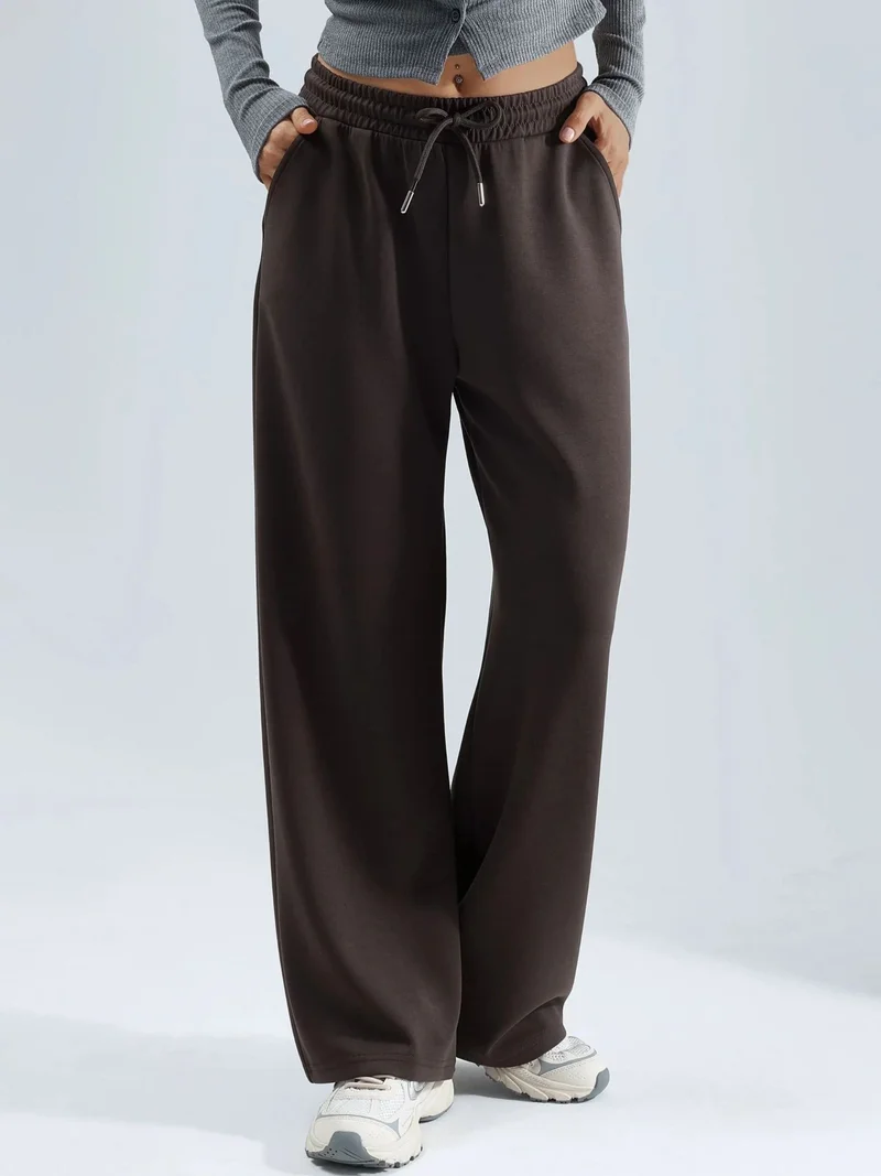 بوسيم BUSEM Mid Waist Wide Leg Modal Pants